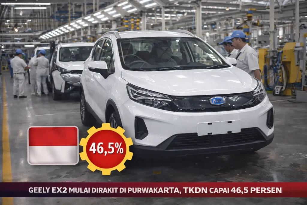 Geely EX2 Mulai Dirakit di Purwakarta, TKDN Capai 46,5 Persen