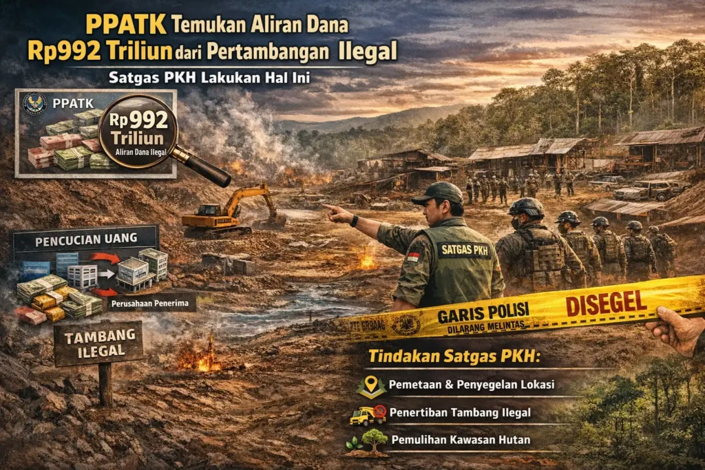 PPATK Temukan Aliran Dana Rp992 Triliun dari Pertambangan Ilegal, Satgas PKH Melakukan Hal Ini